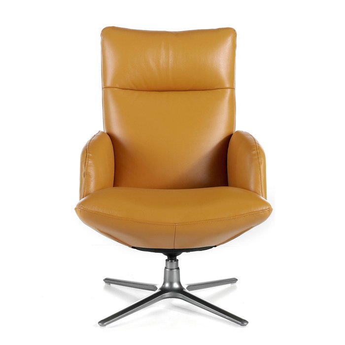 Поворотное кресло с кожаной обивкой - купить Интерьерные кресла по цене 208990.0
