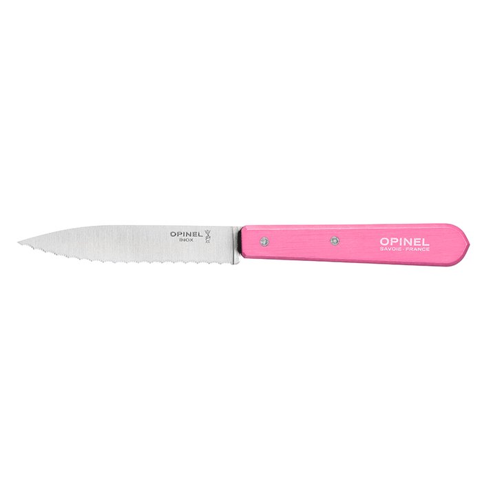 Нож les essentiels серрейтор розового цвета