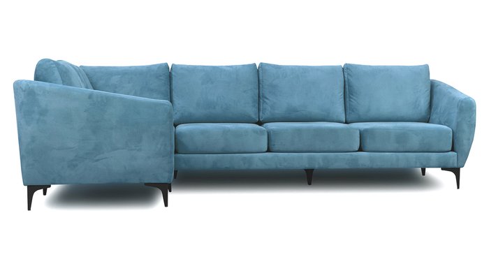 Угловой диван Дана серо-голубого цвета - лучшие Угловые диваны в INMYROOM