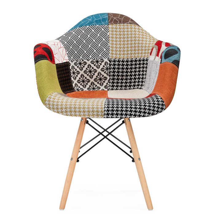 Стул с подлокотниками Multicolor в стиле пэчворк - купить Обеденные стулья по цене 8030.0