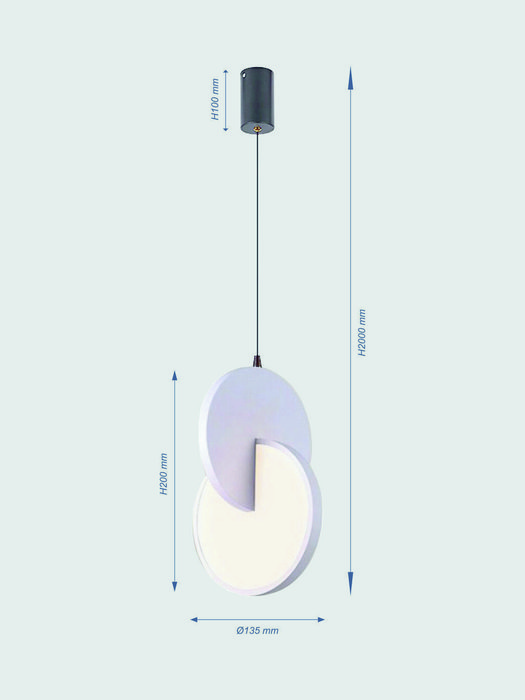 Светильник подвесной Nicola бело-серого цвета - лучшие Подвесные светильники в INMYROOM