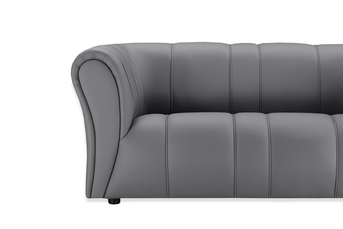 Прямой диван Ригель серого цвета - купить Прямые диваны по цене 34100.0