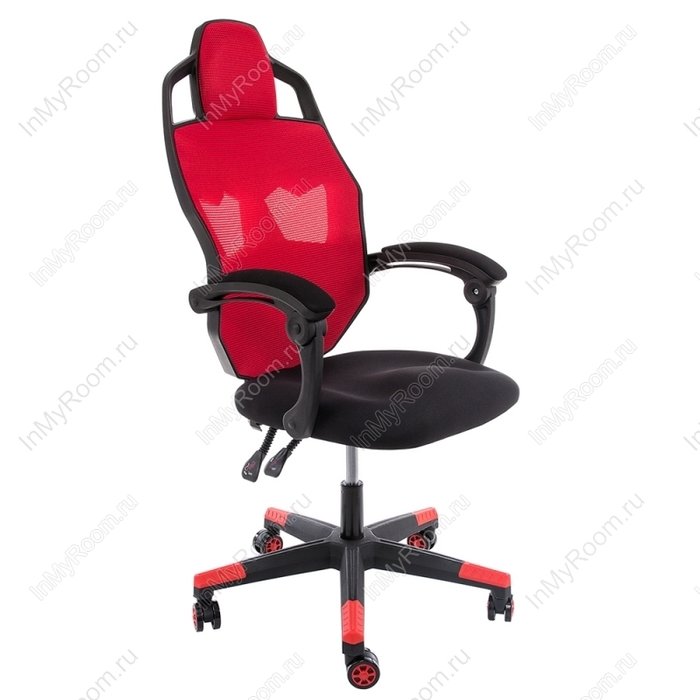 Компьютерное кресло Knight черно-красного цвета - лучшие Офисные кресла в INMYROOM