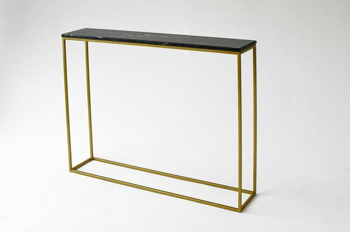Консольный стол Marble черно-золотого цвета