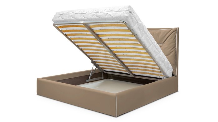 Кровать Миранда 180х200 светло-коричневого цвета - купить Кровати для спальни по цене 61400.0