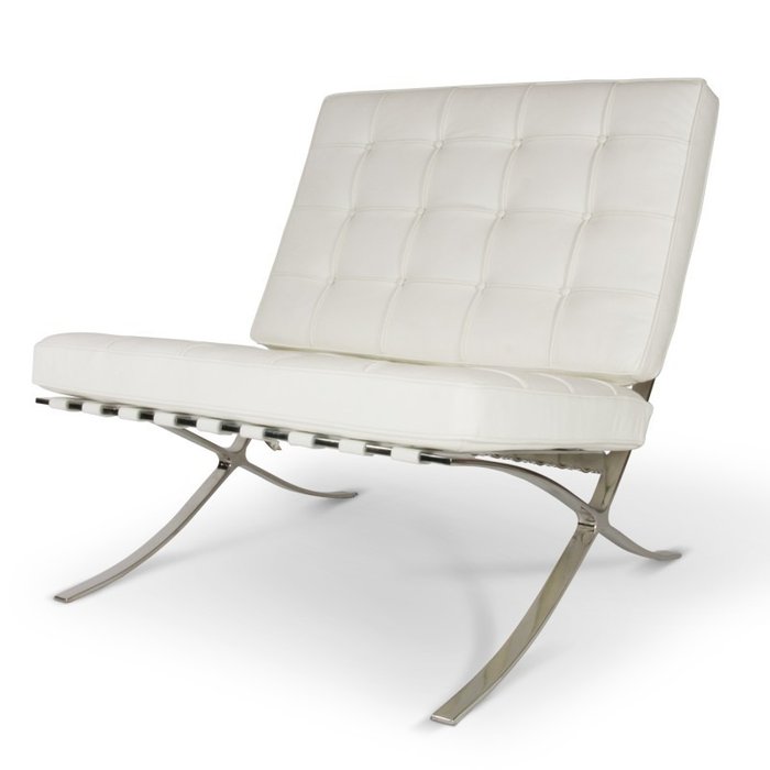  Кресло Barcelona Style Chair белое