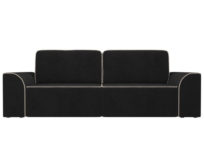 Прямой диван-кровать Вилсон черного цвета - купить Прямые диваны по цене 51990.0