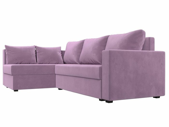 Угловой диван-кровать Мансберг сиреневого цвета левый угол - лучшие Угловые диваны в INMYROOM