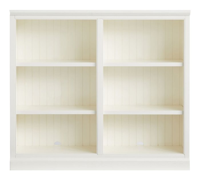 Книжный шкаф двойной Ривьера белого цвета