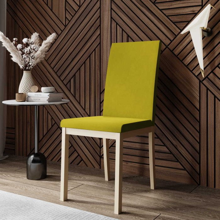 Стул Сканди желтого цвета - купить Обеденные стулья по цене 14030.0