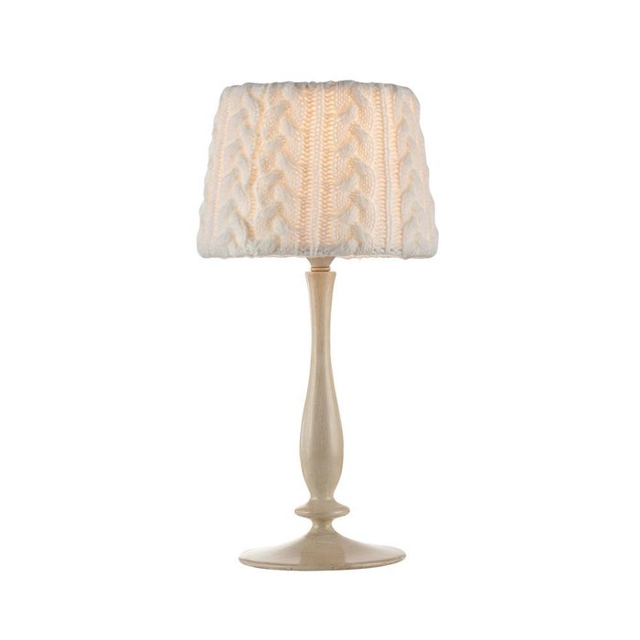 Настольная лампа Lana с абажуром белого цвета