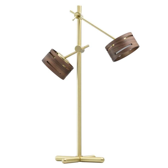Настольная лампа Чил-аут с плафонами из дерева