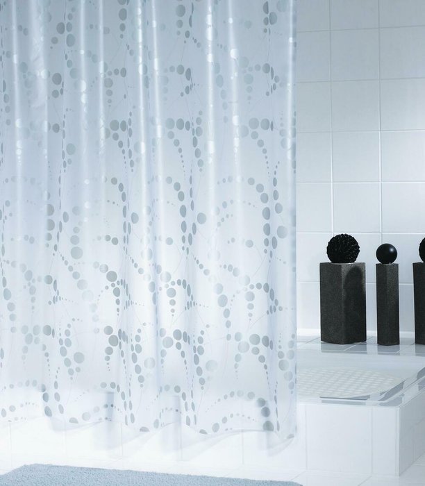 Штора для ванных комнат Dots серый/серебряный - купить Шторки для душа по цене 1861.0