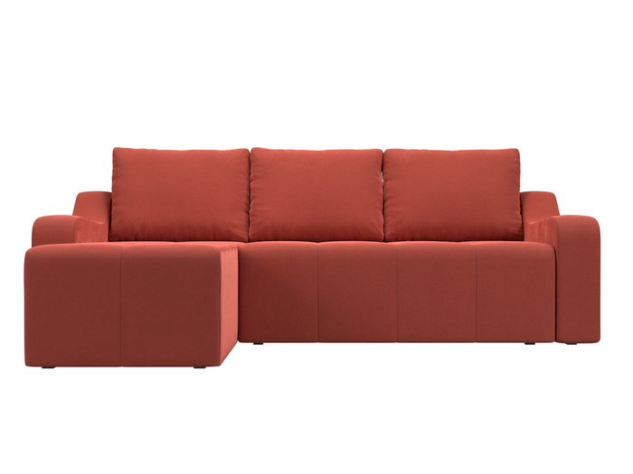 Угловой диван-кровать Элида кораллового цвета левый угол - купить Угловые диваны по цене 54999.0