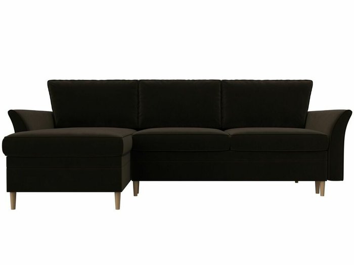 Угловой диван-кровать София коричневого цвета левый угол - купить Угловые диваны по цене 59999.0