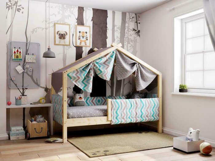 Кровать Ассоль 160х70 бежевого цвета - купить Одноярусные кроватки по цене 17590.0