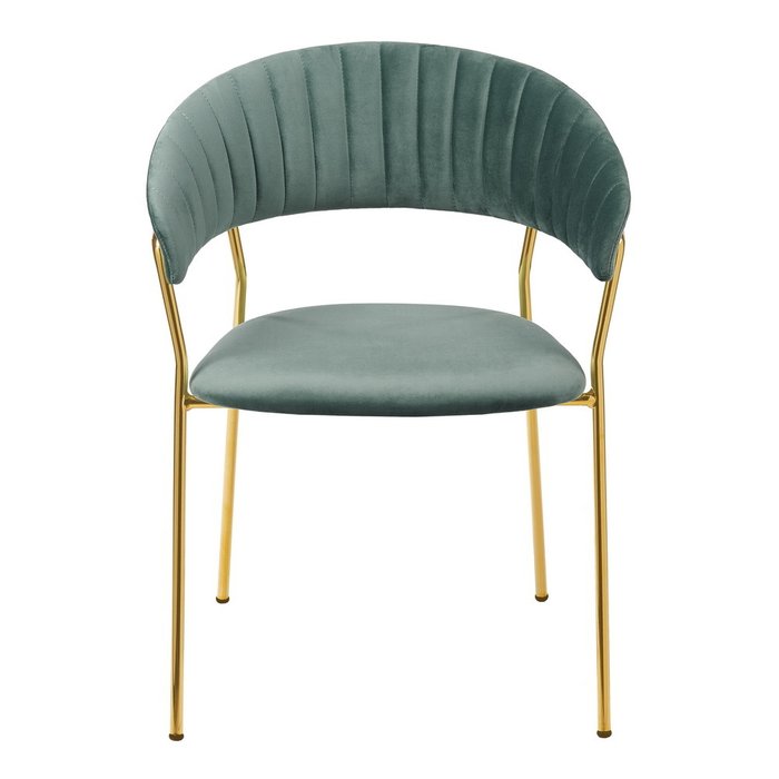 Стул Turin мятного цвета с золотыми ножками - купить Обеденные стулья по цене 16990.0