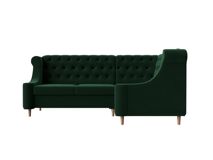 Угловой диван Бронкс зеленого цвета правый угол   - купить Угловые диваны по цене 64999.0