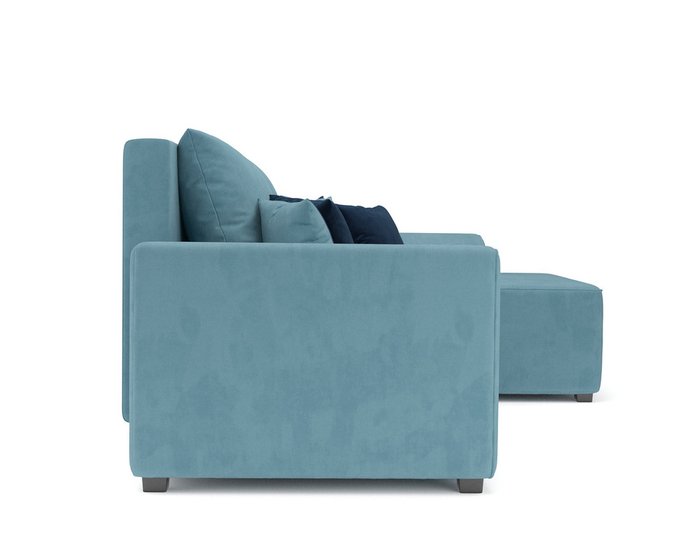 Угловой диван-кровать Каскад голубого цвета правый угол - лучшие Угловые диваны в INMYROOM