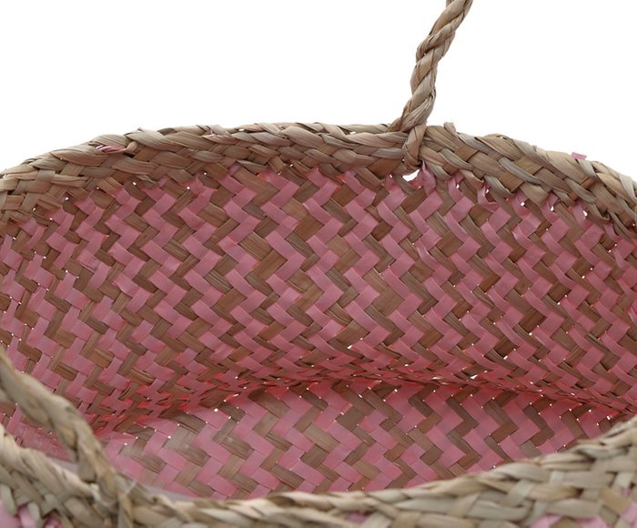 Плетенная корзина розового цвета  - купить Плетеные корзины по цене 2500.0