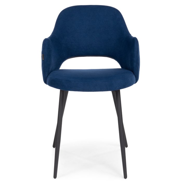 Стул Гутрид с прошивкой ромбы сзади темно-синего цвета - лучшие Обеденные стулья в INMYROOM