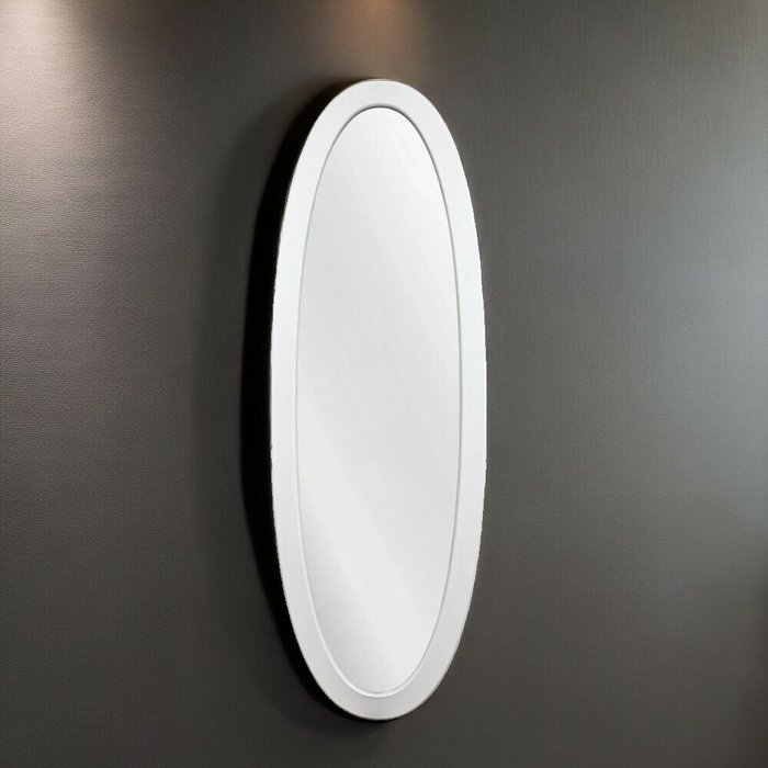 Зеркало настенное Лисмор в раме белого цвета - лучшие Настенные зеркала в INMYROOM