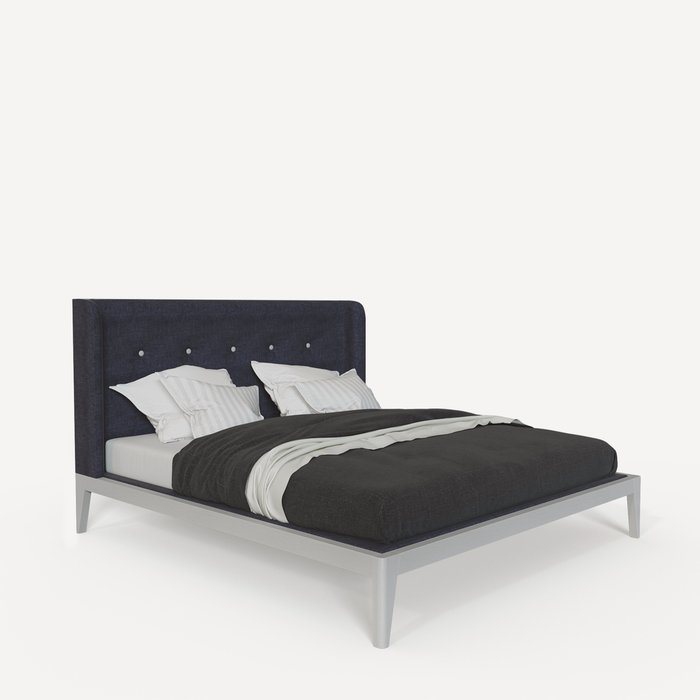 Кровать Fly soft new 200х200 серого цвета без подъемного механизма