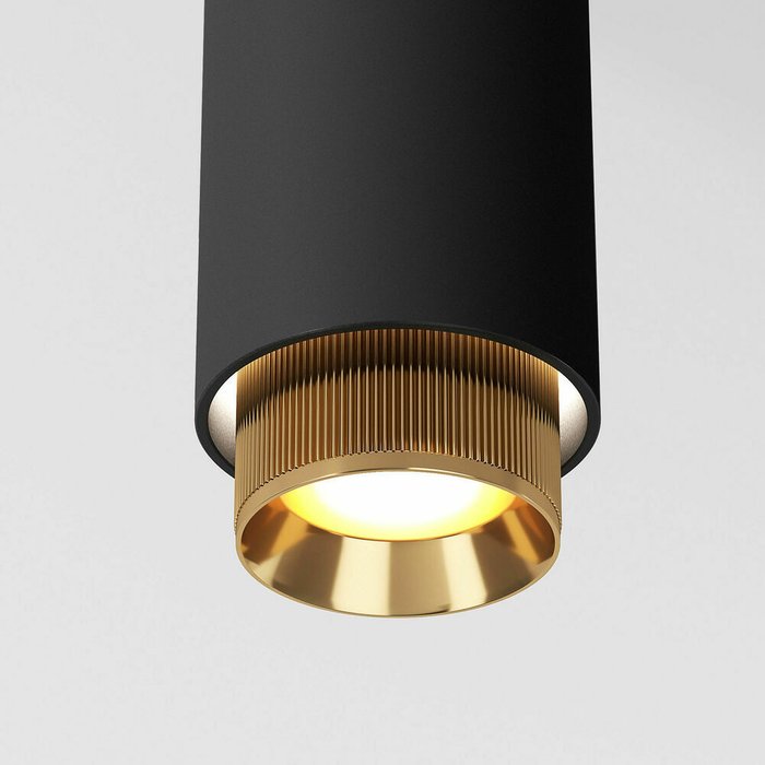Светильник накладной Nubis GU10 чёрный/золото 25012/01 - купить Накладные споты по цене 1870.0