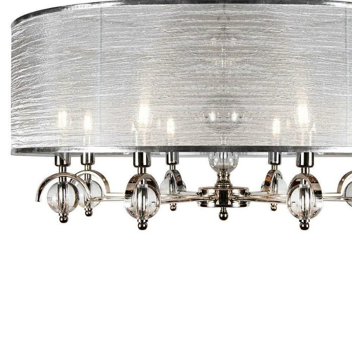 Подвесная люстра iLamp Chelsea P2400-8 Nickel - лучшие Потолочные светильники в INMYROOM