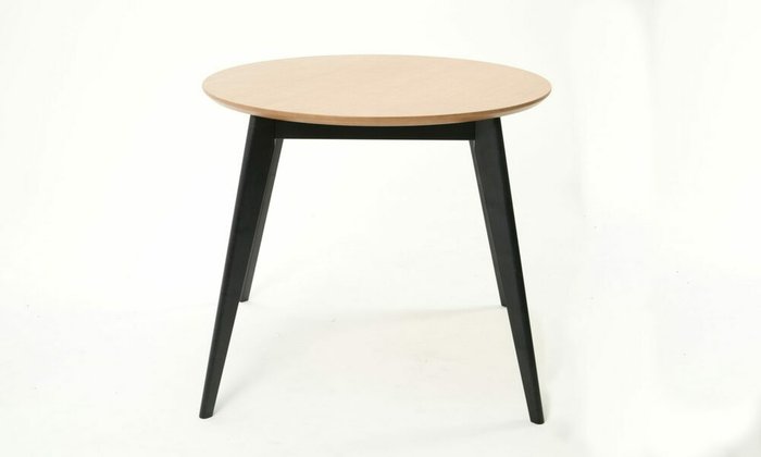 Стол обеденный Сканди D100 черно-бежевого цвета - лучшие Обеденные столы в INMYROOM