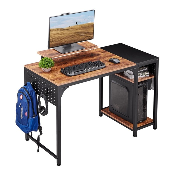 Стол письменный Eureka черно-коричневого цвета - лучшие Письменные столы в INMYROOM