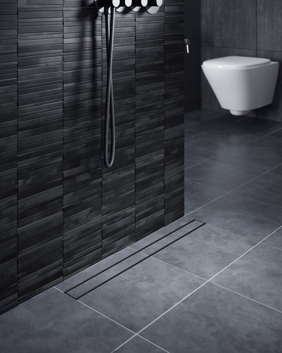 Душевой лоток (двухсторонняя решетка) TIMO Drain System DS230209/03, черный - лучшие Контейнеры и подставки в INMYROOM