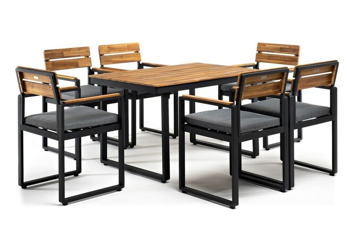 Обеденная группа Tора M бежево-серого цвета 