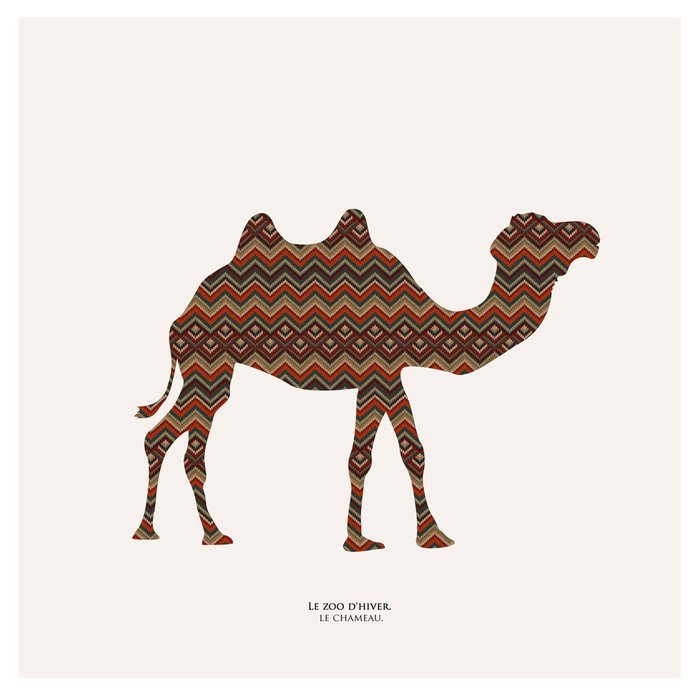 Картина (репродукция, постер): Зимний зоопарк, верблюд 