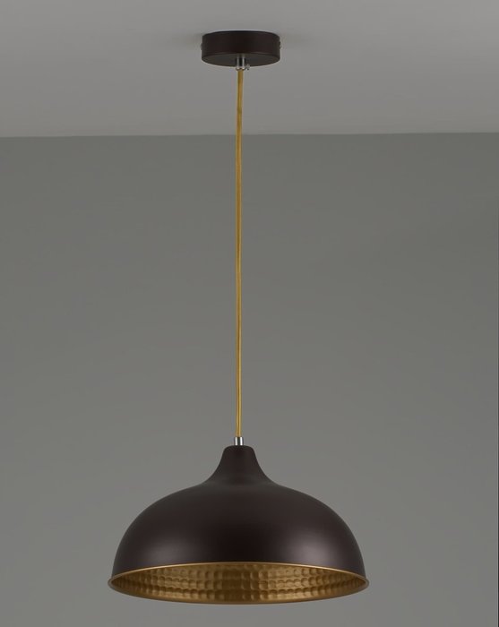 Подвесной светильник Sega с плафоном черно-золотого цвета - купить Подвесные светильники по цене 5590.0