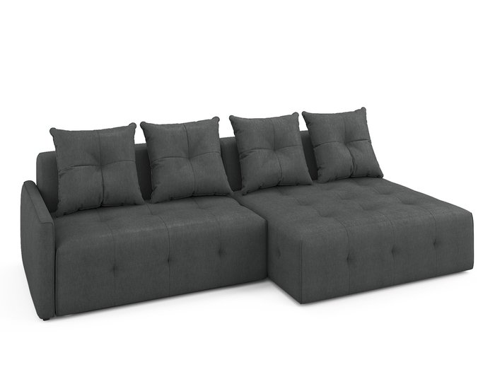 Угловой диван-кровать Bronks темно-серого цвета - лучшие Угловые диваны в INMYROOM