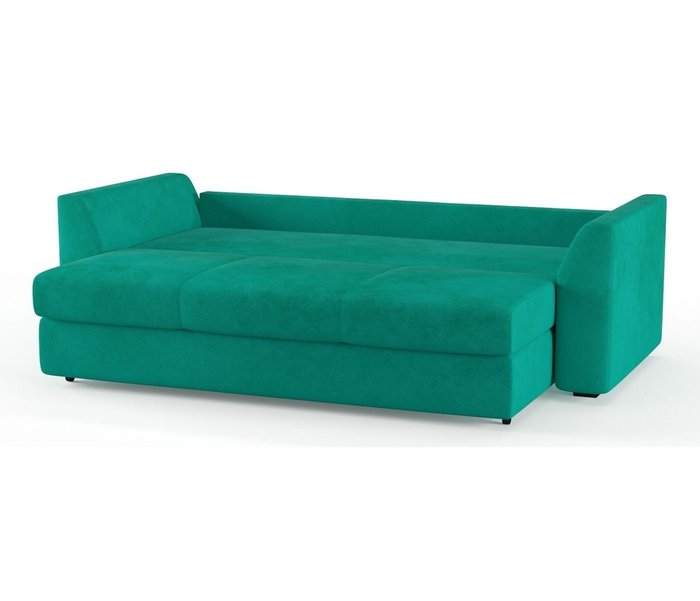 Диван-кровать Ла-Рошель в обивке из велюра бирюзового цвета - лучшие Прямые диваны в INMYROOM