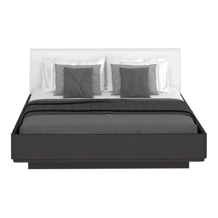 Кровать Элеонора 160х200 с изголовье белого цвета и подъемным механизмом