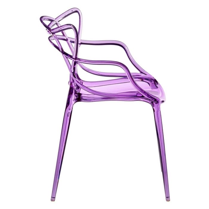 Стул Masters прозрачно-сиреневого цвета - лучшие Обеденные стулья в INMYROOM