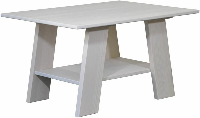 Журнальный стол из массива сосны Маннинг в белом цвете - купить Журнальные столики по цене 24900.0
