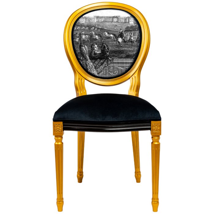 Стул Версаль Апрель черно-золотого цвета - купить Обеденные стулья по цене 32000.0