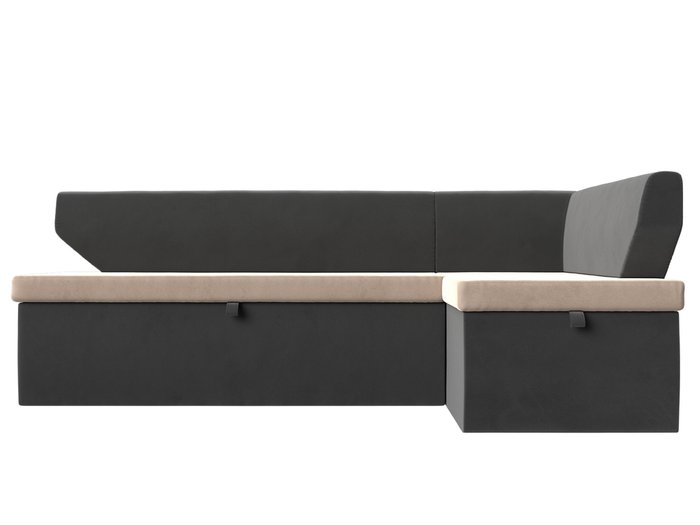 Угловой диван-кровать Омура серо-бежевого цвета правый угол - купить Угловые диваны по цене 39999.0
