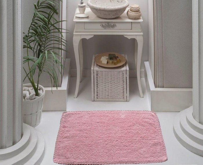 Коврик для ванной Hacri 50х80 розового цвета