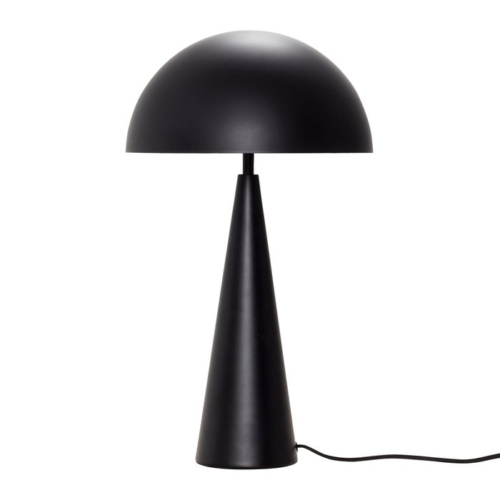Настольная лампа из металла черного цвета