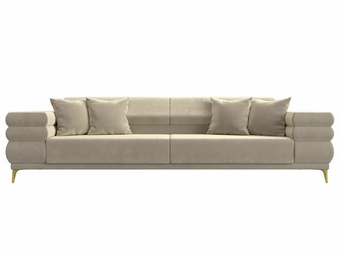 Прямой диван-кровать Лига 021 бежевого цвета - купить Прямые диваны по цене 53999.0