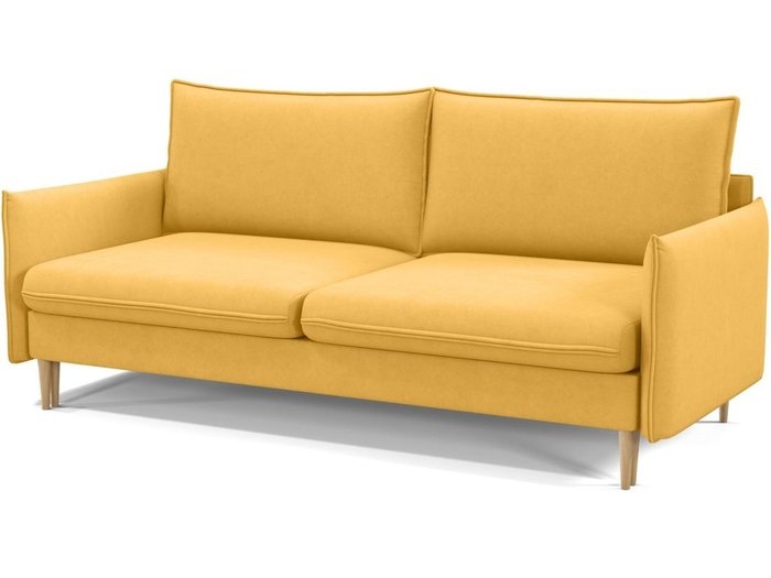 Диван-кровать Бруно желтого цвета - купить Прямые диваны по цене 56684.0