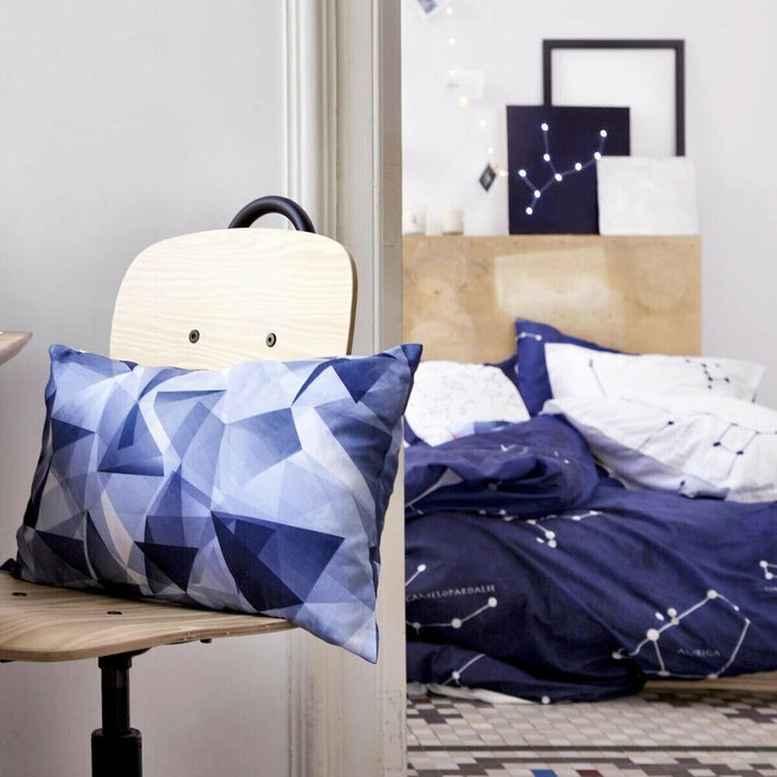 Пододеяльник Blanc Cosmos 220x220 темно-синего цвета - лучшие Пододеяльники в INMYROOM