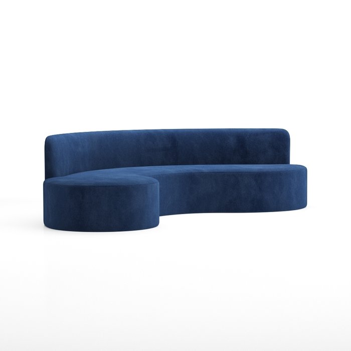 Диван Curve синего цвета - лучшие Прямые диваны в INMYROOM