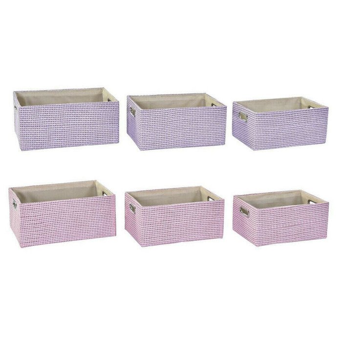 Плетеные корзины и коробки Набор корзин DKD Home Decor 40,5 x 27,5 x 18 cm полиэстер (2 штук)