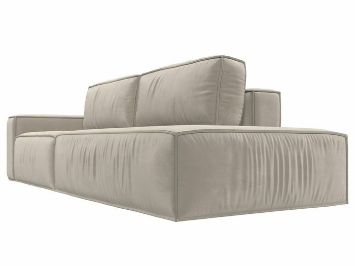 Прямой диван-кровать Прага модерн бежевого цвета подлокотник слева - лучшие Прямые диваны в INMYROOM
